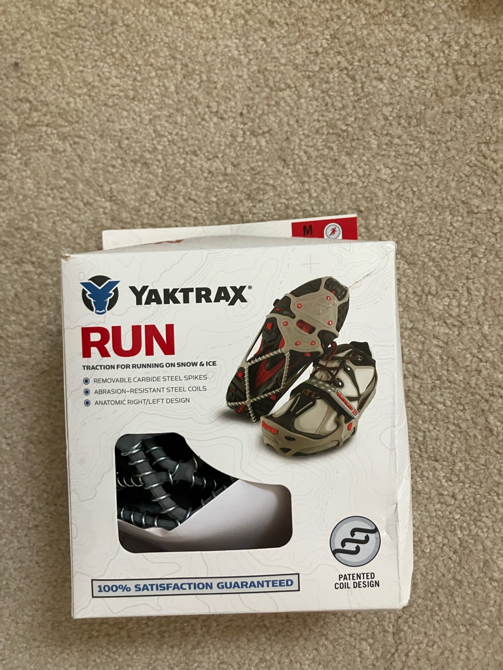 Yaktrax Run Traction Cleats - Black, Red, Gray